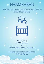 It is so difficult to find a nice, gender neutral, and affordable hebrew baby naming invitation (or, let's be honest, any hebrew. Boy Namkaran Invitation Cards Blue Naming Ceremony Invitation Card Free Animated Invite Card Free Personalised Greetings