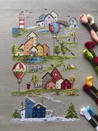 Stitch count for small sampler 81h x 81w. Pin By Ingrid On Kanavice Cross Stitch Landscape Cross Stitch Patterns Cross Stitch