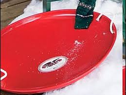Paricon also sells under the flexible flyer name those slick steel saucers for swooshing down snowy hills. Sporting Goods Flexible Flyer Steel Saucer Winter Sports