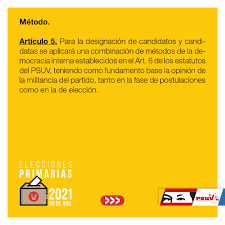 Además, el psuv cuenta con 48.363 jefes de comunidades, 285.274 jefes de calle y un total de 7.954.816 de militantes con carné. Psuv Ø¹Ù„Ù‰ ØªÙˆÙŠØªØ± Reglamentopsuv Metodo Articulo 5 Para La Designacion De Candidatos Y Candidatas Se Aplicara Una Combinacion De Metodos De La Democracia Interna Establecidos En El Art 6 De Los