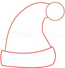 How To Draw A Santa Hat Step By Step Drawing Guide By Dawn Dragoart Com How To Draw A Santa Hat Santa Hat Drawing Guided Drawing
