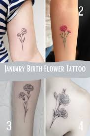 Birth flowers for each month tattoos. January Birth Flower Tattoo Designs The Carnation Tattooglee