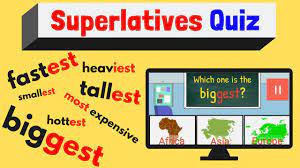 I will be using this page to collect together tried and tested activities for practising comparatives and superlatives. Superlatives Quiz Fun Esl Game Easy English Quiz Youtube