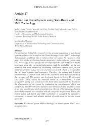 Car rental system project proposal. Pdf Online Car Rental System Using Web Based And Sms Technology