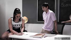 Teacher sets a student up so her stepson can fuck her as she watches.The  small tits cheerleader sucks his cock and is licked.Then gets anal fucked -  XNXX.COM
