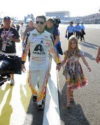 Jeff Gordon Walks The Track With Daughter Ella