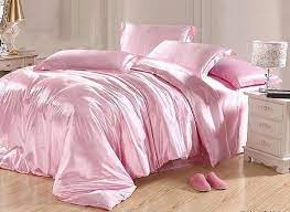 skin care plain luxury 4 piece pink silky bedding sets duvet cover pink bedding pink bedrooms satin bedding
