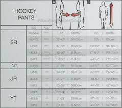 Ccm Hockey Ice Hockey Pant Sizing Chart Hockey Stuff Ccm