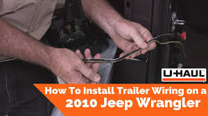 I've got the factory hitch and wiring on my 2013 altitude, and i'm looking for a wiring diagram for the connector on the vehicle side. 2010 Jeep Wrangler Trailer Wiring Installation Youtube