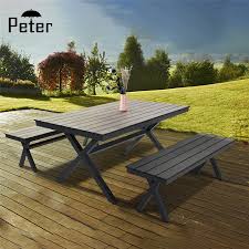 By leisure season (8) best seller. Outdoor Indoor Aluminum Tube X Legs Table Bench Set Restaurant Dining Fast Food Table Chair Set With Plastic Wood Top Buy Fast Food Table Chair Set Restaurant Dining Table Chair Set Outdoor Indoor Table