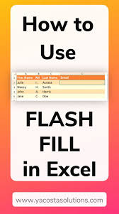 Excel Flash Fill Works By Detecting Patterns In Formatting And Then Applies It To Other Cells Potenti Microsoft Excel Tutorial Microsoft Excel Excel Tutorials