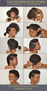 Easy Natural Hair How To Goddess Braid With Earth S Nectar Hair Care Http Loudmouth Doobop Com Natural Hair G Penteados Penteados Faceis Penteados Naturais