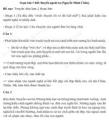 Việc tràng nhặt được vợ đã làm cả xóm ngu cư ngạc nhiên, nhất là bà cụ tứ ( mẹ tràng ) cũng không nổi bàng hoàng ngạc nhiên và lo lắng nhưng rồi bà cụ cũng đã hiểu ra và. Soáº¡n Bai Chiáº¿c Thuyá»n Ngoai Xa Cá»§a Nguyá»…n Minh Chau Ngá»¯ VÄƒn Lá»›p 12