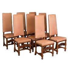 Find modern dining chairs as dashing as the table itself. Set Of Eight Antique Leather Upholstered High Back Dining Chairs At 1stdibs