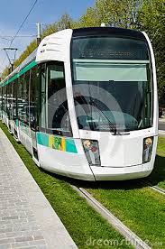 Tramway Train In Paris France Light Rail Vehicle Public Transport Paris