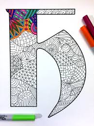 Letter H Zentangle Inspired By The Font Deutsch Etsy In 2021 Zentangle Patterns Lettering Lettering Alphabet