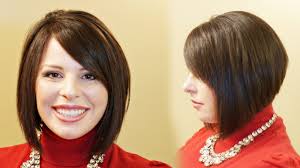 The angle of the cut typically starts from the back of the neck and works its way straight down. How To Cut A Stacked A Line Aline Haircut Tutorial Youtube