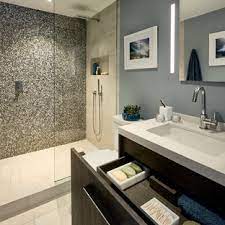 We discover the really unique images to give you smart ideas, we hope you can inspired with these beautiful galleries. 75 Beautiful Glass Tile Bathroom Pictures Ideas July 2021 Houzz