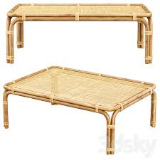 Need somewhere to rest your coffee, display your favourite ornament or the brecon cane rattan side table brings you gorgeous conservatory furniture at an affordable price. 3d Models Table Elio Rectangle Rattan Coffee Table