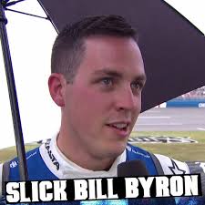 Alex Bowman just gave William Byron a new nickname., SLICK. BILL. BYRON.