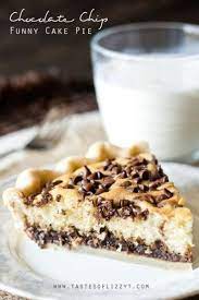 Chocolate Chip Funny Cake Pie Recipe Dessert Pie Recipes Desserts Pie Dessert