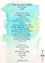 Who Are You Really Poetry Projects Poems Short Poems