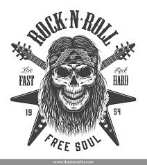 Black And White Rockstar Logo Rock Roll Designs Bundle Rock N Roll Tattoo Rock Tattoo Rock And Roll
