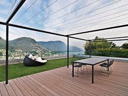 Sleek Attico Migani For A Simple Style Black Metal Pergola Lovely Mountain View Black Dining Table Wooden Deck Steel Pergola Outdoor Pergola