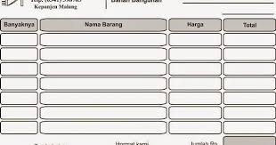 1/8 folio dpt 80 buku ( nota counter hp) uk. Contoh Desain Nota Rumah Makan Blog Garuda Cyber