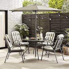 The lantern pole with 2 pull out hooks fit into the corner hole and hang lanterns for night activities or lightweight items. Colorado Metal 4 Seater Dining Set With Parasol Diy At B Q