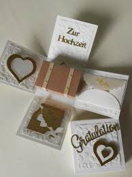 Explosionsbox Zur Hochzeit Mit Bildern Geschenkbox Basteln Hochzeit Geschenkbox Hochzeit Geschenkbox Basteln Anleitung