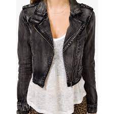 Forever 21 Denim Moto Jacket 28 Liked On Polyvore Jackets Jackets For Women Clothes Design