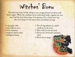 Witches Brew Halloween Party Recipe And A Couple Other Halloween Themed Recipes I Never Thought To Put Cra Kitchen Witch Recipes Wicca Recipes Witches Brew