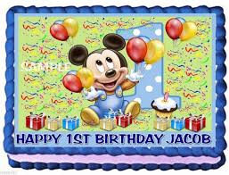 With baseball themed cakes, cookies, cupcakes, cake pops and more, these baseball desserts would be an amazing treat for any baseball. Ebluejay Baby Mickey Mouse Edible Cake Topper Decoration Birthday