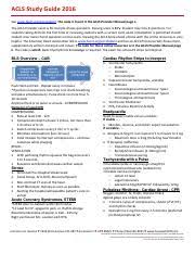 Knowledge for free bls training attempt study 136 terms acls written exam eartcode acls exam answers on iscoupon.com. Acls Study Guide 2016 Pdf Acls Study Guide 2016 See Www Heart Org Eccstudent The Code Is Found In The Acls Provider Manual Page Ii The Acls Provider Course Hero