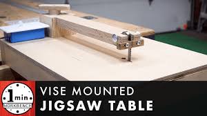 See more ideas about jigsaw table, woodworking, woodworking tools. Vise Mounted Jigsaw Table One Minute Workbench
