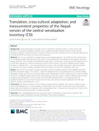 Here you may to know how to translate english into nepali. Pdf Translation Cross Cultural Adaptation And Measurement Properties Of The Nepali Version Of The Central Sensitization Inventory Csi