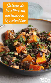 Salade De Lentilles Au Potimarron Et Noisettes Recette Salade Lentilles Salade De Lentilles Recette Vegetarienne