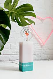 Flameless candles offer the look of real burning candles without the risk and heat of lit flames. Diy Candle Wax Table Lamp