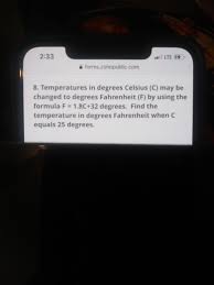 The celsius scale is the most commonly used temperature scale and the standard used for most applications by the scientific community worldwide. Answered 8 Temperatures In Degrees Celsius C Bartleby