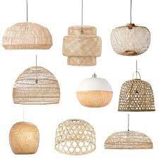 haal de zomer in huis met een hanglamp van bamboe riet of rotan bekijk hier 9 zomerse hanglampen voor in jo dining room lighting hand crafted furniture decor