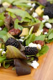 Greens With Blackberries And Passionfruit Vinaigrette Recipe Vinaigrette Recipes Recipes Delicious Salads
