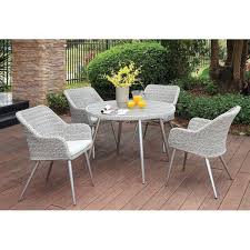 Langley Street Julius 5 Piece Dining Set Wayfair Garden Patio Furniture Patio Dining Set Outdoor Dining