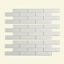 This stick on backsplash tiles menards graphic has 20 dominated colors, which include sunny pavement, tin, silver, uniform grey, steel, kettleman, aged chocolate. Aspect 12 5 X 4 Peel Stick Glass Matted Subway Glass Backsplash Tiles 3 Pk At Menards