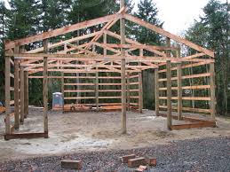 Lock the frame of the roof by attaching the 2x4s, as shown in the diagram. Pole Barn Construction Kids Caprines Quilts