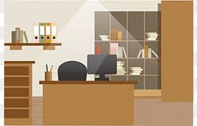 Gambar Meja Bilik Tidur Ruang Tamu Belajar Rak Buku Rumah Tempat Kejadian Pejabat Png Dan Vektor Untuk Muat Turun Percuma Living Room Decor Room Decor Bedroom Desk