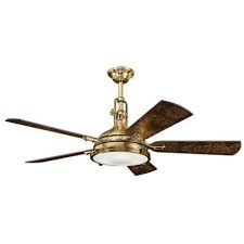 56 Kichler Hatteras Bay Burnished Antique Brass Ceiling Fan N0821 Lamps Plus Brass Ceiling Fan Antique Ceiling Fans Ceiling Fan