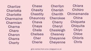 Discover the right one with this ultimate random name generator. Girls Names From A To Z Girls Names Starting With C