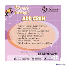 Maybe you would like to learn more about one of these? Toko Amor Purwokerto Membuka Lowongan Pekerjaan Dengan Posisi Add Crew Di Bulan Juni 2021