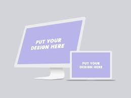 Minimal Imac And Macbook Mockup Macbook Mockup Macbook Psd Imac